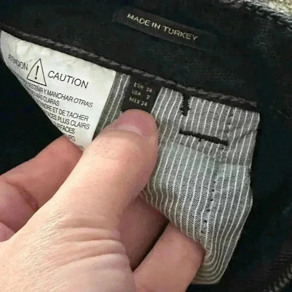 Massimo Dutti High-Rise Wide Leg Black Jeans SZ 2 - Picture 8 of 8